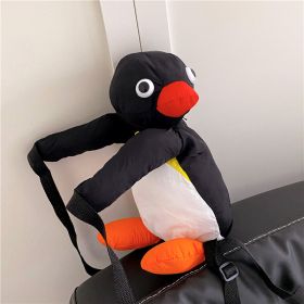 Cartoon Funny Cute Hug Penguin Backpack Personality Plush Doll Children's Single-shoulder Bag