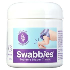 Swabbies Supreme Organic Natural Diaper Cream, 6 oz. Jar