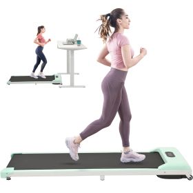 2 in 1 Under Desk Electric Treadmill 2.5HP, with Bluetooth APP and speaker, Remote Control, Display, Walking Jogging Running Machine Fitness Equipment