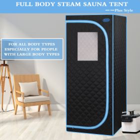 Portable Plus Type Full Size Steam Sauna tent. Spa, Detox ,Therapy and Relaxation at home.Larger Space,Stainless Steel Pipes Connector Easy to Install