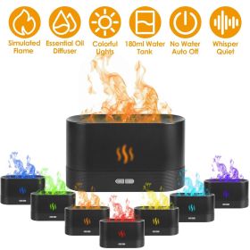 7 Color 250ml Air Humidifier Flame Essential Oil Diffuser Bedroom Mist Relax Home