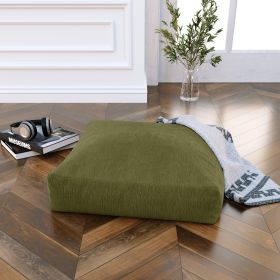 Jaxx Brio Large D√©cor Floor Pillow / Meditation Yoga Cushion, Plush Microvelvet, Moss