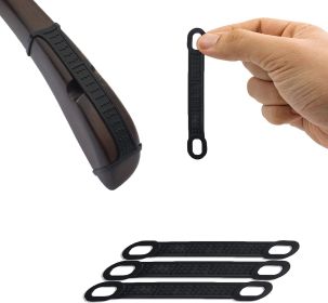 200 Pack of P-Grab Non-Slip Hanger Grips 4.02" x 0.75" Hanger for Clothing; Strips Black Silicone Grips for Wooden and Plastic Hangers; Stores and Hom