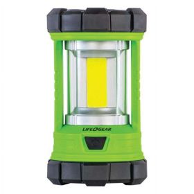 Life Gear 41-3992 2,200-Lumen USB Rechargeable Lantern and Powerbank, Green, Regular