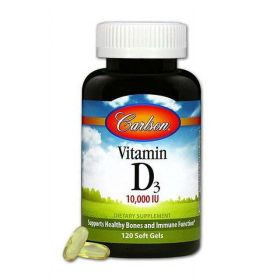 Carlson Vitamin D3 10000 IU Softgels, 120 Ct