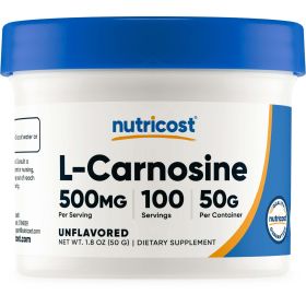 Nutricost L-Carnosine Supplement Powder 50 Grams (100 Servings)
