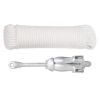 Folding Anchor with Rope Silver 7.1 lb Malleable Iron