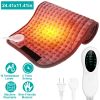 11.41x24.41in Electric Heating Pad for Back Abdomen Shoulder with 10 Adjustable Temperature Smart Timer Setting Therapy Pain Relief Pad