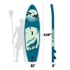 Inflatable Stand Up Paddle Board 9.9'x33"x5" With Premium SUP Accessories & Backpack, Wide Stance, Bottom Fin for Paddling, Paddle, Leash, Surf Contro