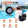 VEVOR Sand Filter Pump for Above Ground Pools, 12-inch, 3000 GPH, 1/2 HP Swimming Pool Pumps System & Filters Combo Set with 6-Way Multi-Port Valve &