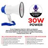5 Core Megaphone Bull Horn 30W Loud Speaker 800 Yards Range Portable Bullhorn w Recording Volume Control Siren Noise Maker for Kids and Adults for Coa