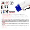 5 Core Megaphone Bull Horn 30W Loud Speaker 800 Yards Range Portable Bullhorn w Recording Volume Control Siren Noise Maker for Kids and Adults for Coa