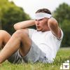 Water Cooling Cap. White Stretchable Head Hat with Visor for Work; Sport; Running. Unisex Free Size Cool Hat with Elastic Band & Open Top. Universal E