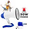 5 Core Megaphone Bull Horn 30W Loud Speaker 800 Yards Range Portable Bullhorn w Recording Volume Control Siren Noise Maker for Kids and Adults for Coa
