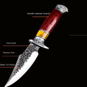 Forged Mongolian Handle Meat Knife For Free Blade Sheath