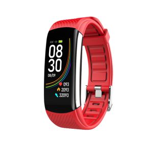 Exercise Pedometer Health Monitoring Smart Bracelet (Color: Red)