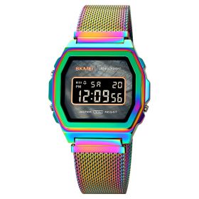 Fashion Cool Multi-function Trend Personality Student Waterproof Stainless Steel Electronic Watch (Option: 3style)