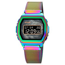 Fashion Cool Multi-function Trend Personality Student Waterproof Stainless Steel Electronic Watch (Option: 3style)