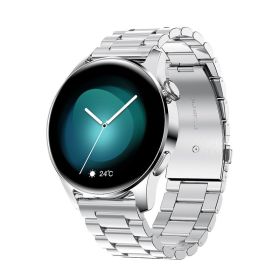 Smart Watch Heart Rate Blood Pressure Blood Oxygen Monitoring Bluetooth Call Music Astronaut Watch (Option: Silver Crude Steel)