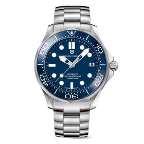 Business Men's Waterproof Luminous Sports Watch (Option: Steel band blue)