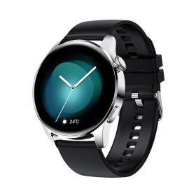 Smart Watch Heart Rate Blood Pressure Blood Oxygen Monitoring Bluetooth Call Music Astronaut Watch (Option: TPU silver black)