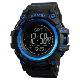 Outdoor Sports Calendar Compass Watch Men's Multifunctional (Color: Blue)