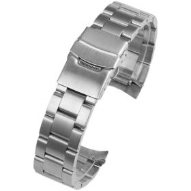 Solid Stainless Steel Bracelet With Five Beads Diving (Option: Three bead models-22mm)