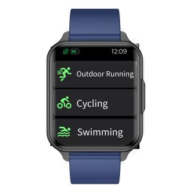 Body Temperature Heart Rate Waterproof Sports Watch (Color: Blue)