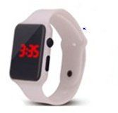 Square Led Sports Watch Non-pedometer Electronic Watch (Color: White)