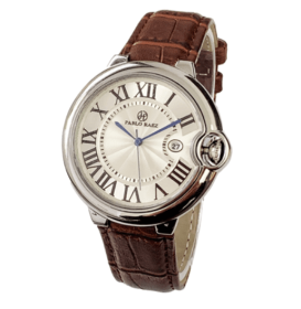 Men Fashion Steel Band Watch Quartz Strap (Option: With Calendar Belt Brown Mens)