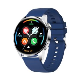 Smart Watch Heart Rate Blood Pressure Blood Oxygen Monitoring Bluetooth Call Music Astronaut Watch (Option: TPU silver blue)