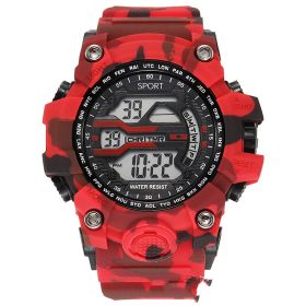 The New Cross-border Amazon Large Dial Waterproof Movement (Color: Red)