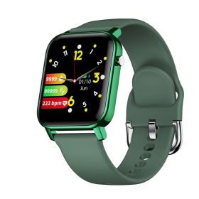 Smart Bracelet Full Touch Square Screen 1.4 Inch IPS HD IP68 Waterproof Heart Rate And Blood Pressure Smart Reminder Watch (Color: Green)