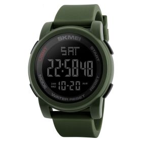 Outdoor Sports Multifunctional Electronic Watch (Color: Green)