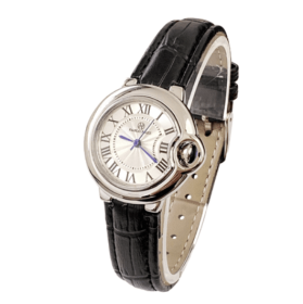 Men Fashion Steel Band Watch Quartz Strap (Option: Ladies No Date Belt Black)