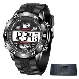 Business Men's Multifunctional Alloy Electronic Watch (Color: Black)
