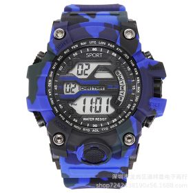 The New Cross-border Amazon Large Dial Waterproof Movement (Color: Blue)