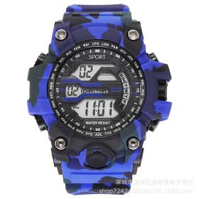The New Cross-border Amazon Large Dial Waterproof Movement (Color: Blue)