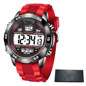 Business Men's Multifunctional Alloy Electronic Watch (Color: Red)