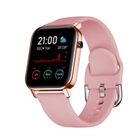 Smart Bracelet Full Touch Square Screen 1.4 Inch IPS HD IP68 Waterproof Heart Rate And Blood Pressure Smart Reminder Watch (Color: Pink)