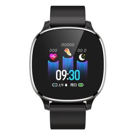 Smart Bracelet Large Screen Full Touch Heart Rate Bluetooth Sports (Color: Black)