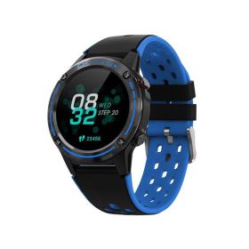 Blood Pressure, Compass Altitude Call Multi-sport Function Smart Watch (Color: Blue)