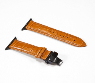 Strap 4 Slub Pattern Double Button Butterfly Buckle Strap (Option: M-42MM)