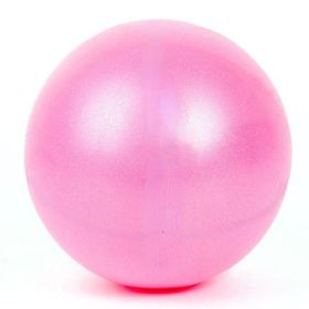 1pc Inflatable Yoga Pilates Fitness Ball For Home Exercise (Color: Pink)