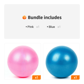 1pc Inflatable Yoga Pilates Fitness Ball For Home Exercise (Color: Pink+Blue)