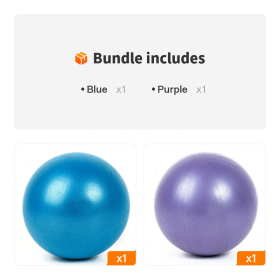 1pc Inflatable Yoga Pilates Fitness Ball For Home Exercise (Color: Blue+Purple)