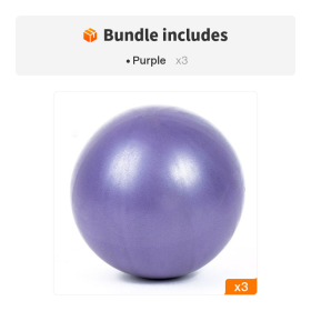 1pc Inflatable Yoga Pilates Fitness Ball For Home Exercise (Color: Purple*3)