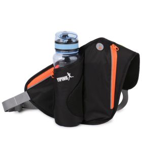 Sports Waist Bag Outdoor Cycling Mountaineering Bag Water Bottle Bag Belt Bag (Color: Black)