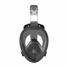 Snorkeling Mask; Full Face Snorkeling & Diving Mask With 180¬∞ Panoramic View With Longer Vent Tube; Waterproof; Anti-Fog & Anti-Leak Technology Mask; (Color: Black, size: M/L)