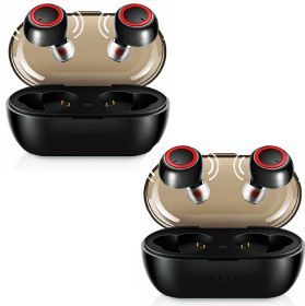 5 CORE Wireless Earbuds, Bluetooth 5.0 Noise Cancelling Headphones w/Charging Case- 132Hrs Play Time, Built-in Microphone IPX8 Waterproof for Sports W (Color: 2 Pieces)